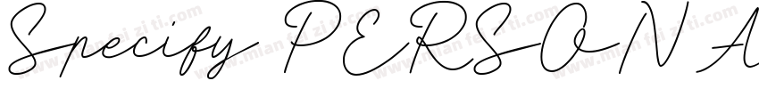 Specify PERSONA字体转换